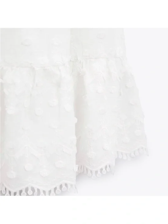 NWOT Zara Midi textured white dress size xs - Picture 5 of 8